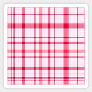 Strawberry Ice Cream Tartan Plaid Sticker